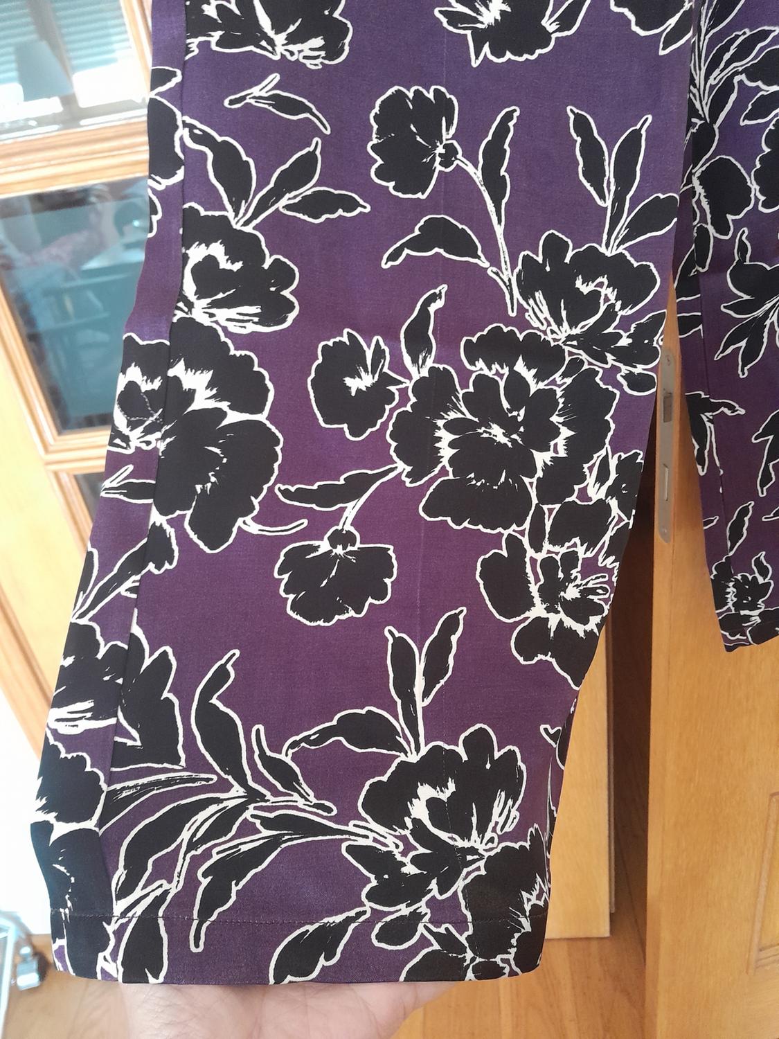 SATIN FLORAL PRINT TROUSERS - Image 4