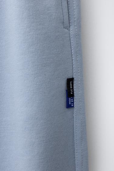 PLUSH balloon TROUSERS WITH SLOGAN - Light blue by Zara - Image 3