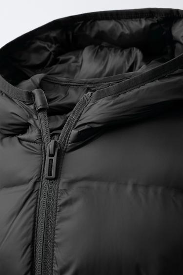 ULTRALIGHT HOODED PUFFER JACKET - Black by Zara - Image 4