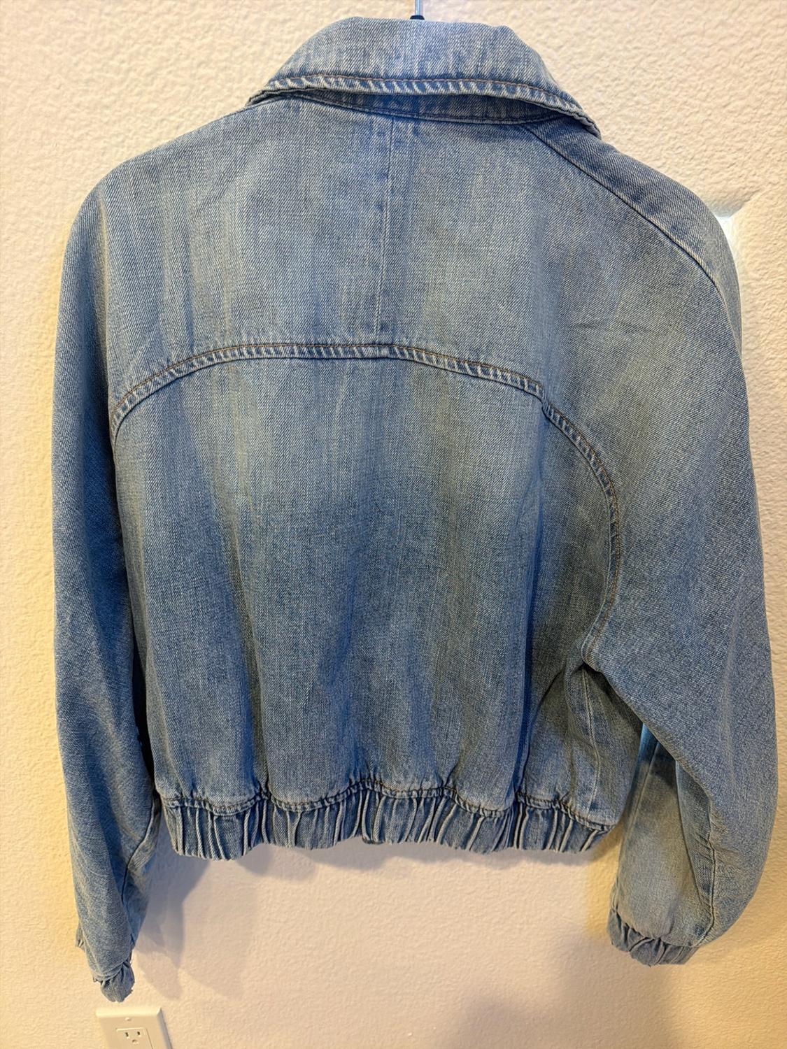 TRF DENIM BOMBER JACKET - Image 3