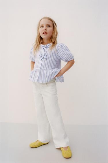 CULOTTE JEANS - Oyster-white by Zara