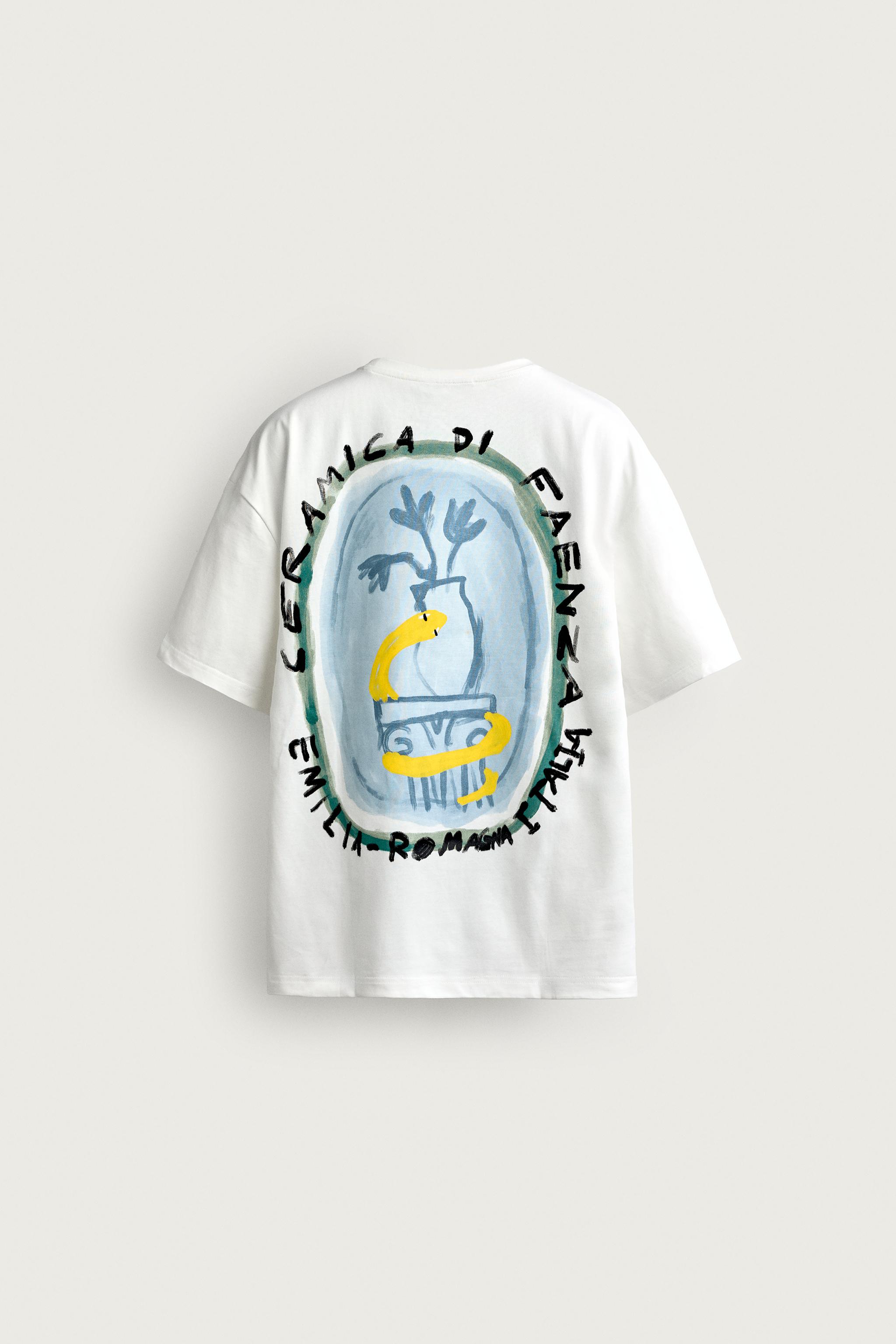 RELAXED FIT CERAMIC PRINT T-SHIRT