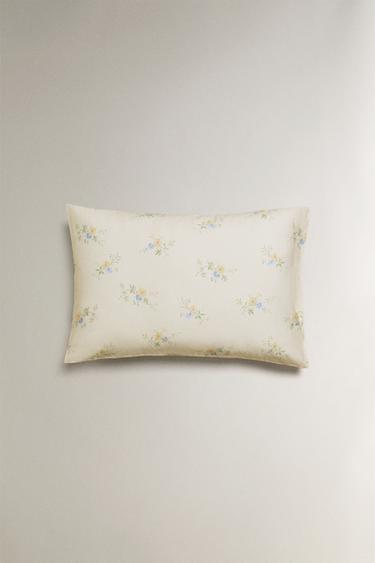 SATEEN FLORAL BOUQUET PILLOWCASE - Yellow by Zara - Image 3