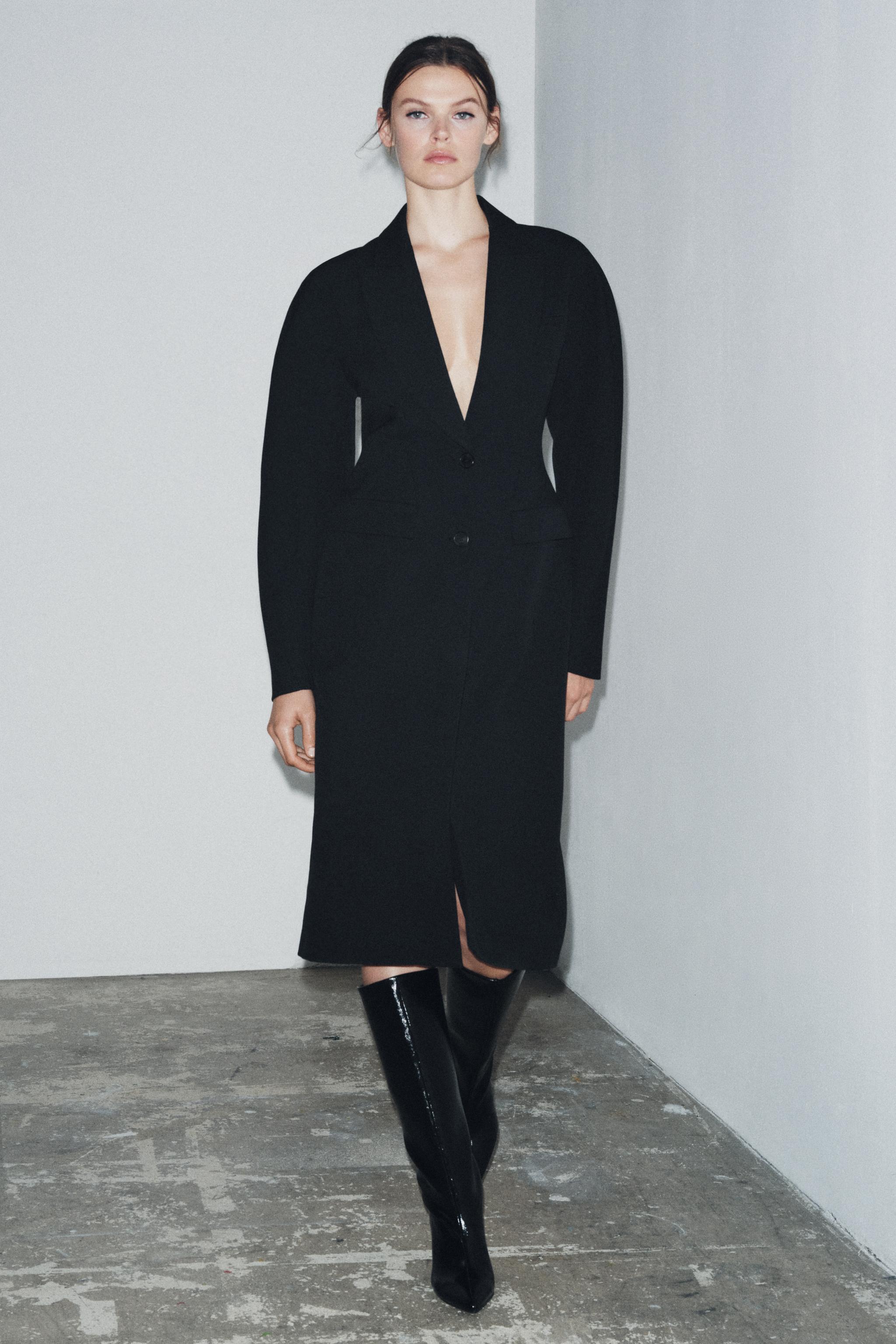 ZW COLLECTION フィットコート - ブラック | ZARA Japan / 日本