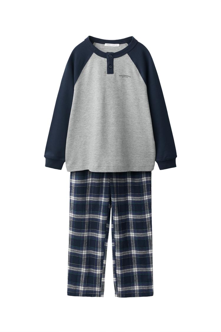 6-14 AÑOS/ PIJAMA ESTAMPADO CUADROS