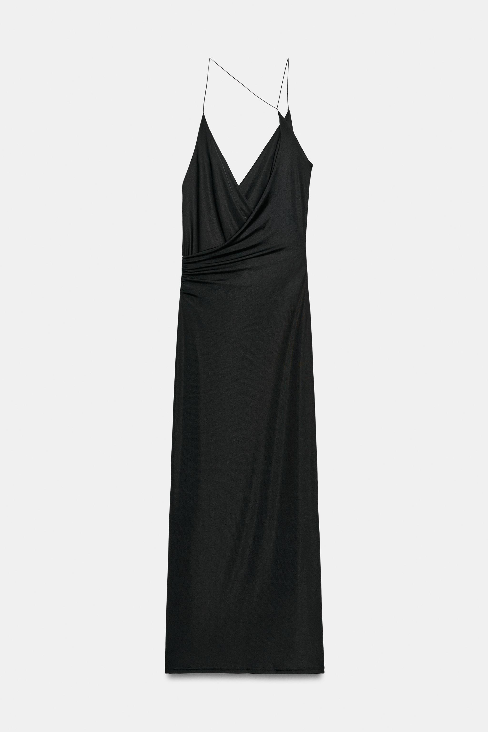 ROBE MI-LONGUE CROISÉE BRETELLES