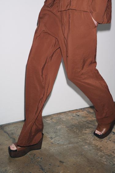 PANTALON FLUIDE ZW COLLECTION - Caramel de Zara - Image 1
