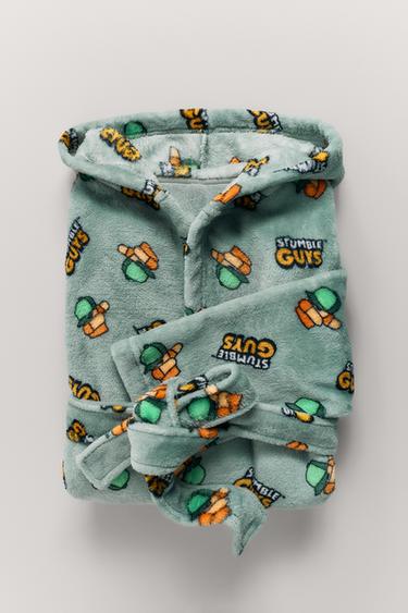 6-14 YEARS / STUMBLE GUYS ™ © SCOPELY FLEECE ROBE - Green by Zara