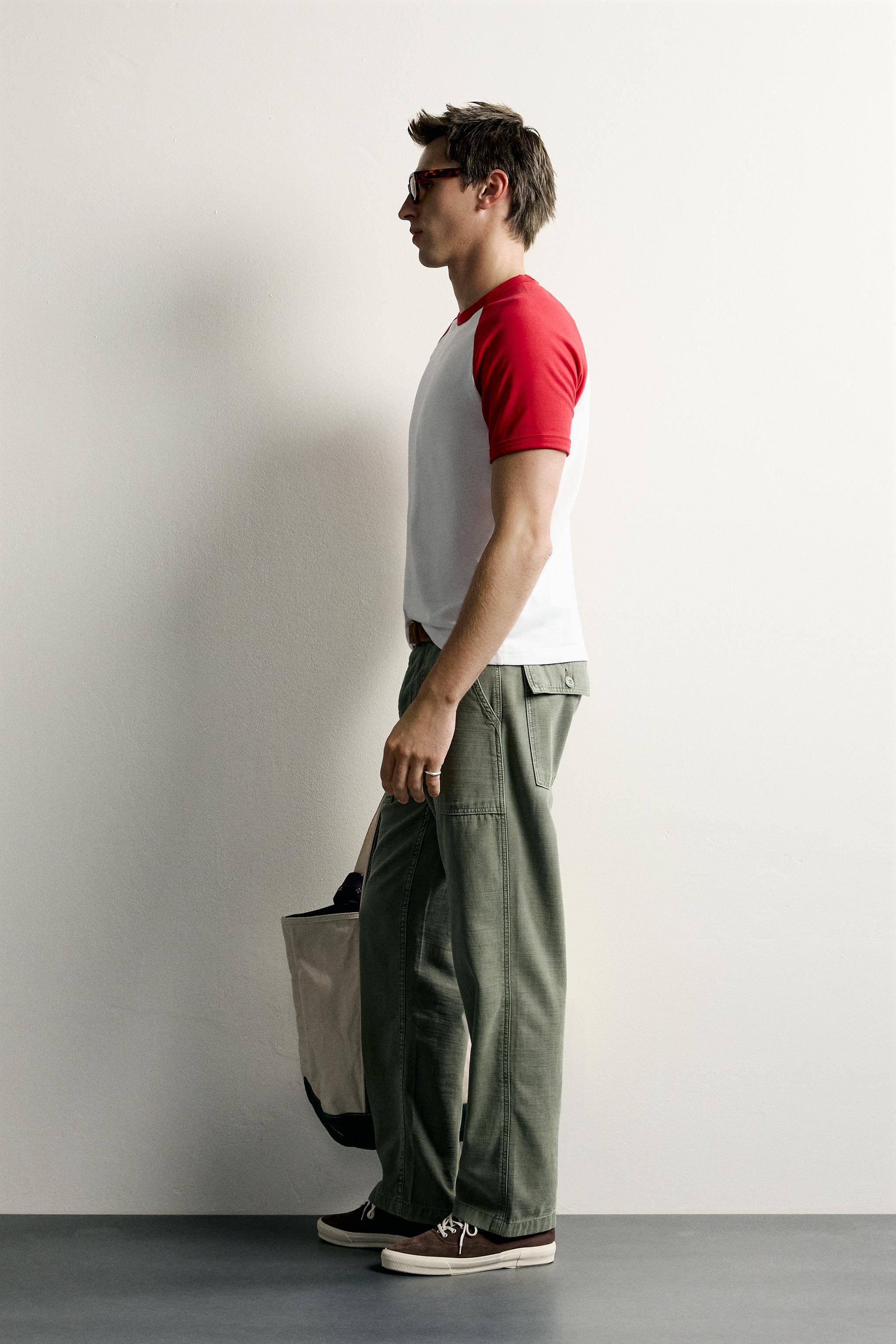 Zara RELAXED FIT BLOK RENKLİ T-SHIRT görsel 4