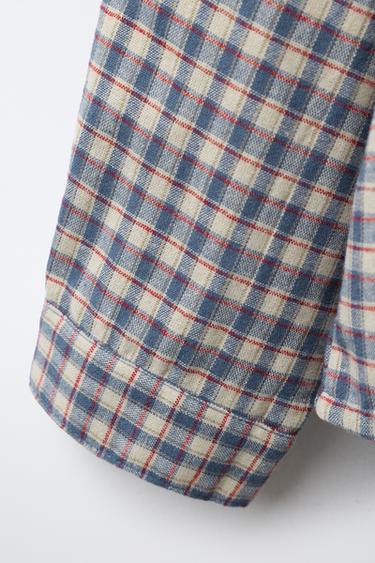 CHEMISE À CARREAUX BENSIMON ® X ZARA - Bleu de Zara - Image 3