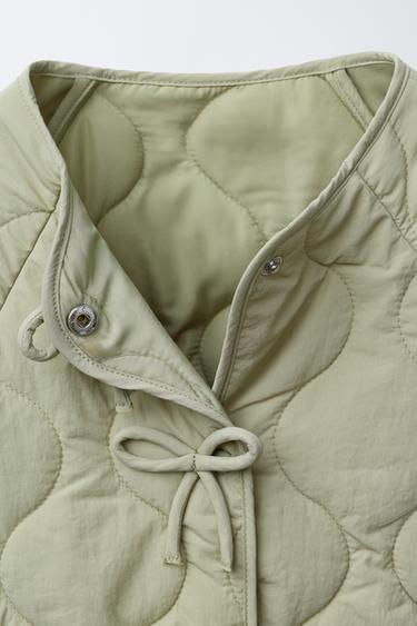 RIBBON PUFFER JACKET - Light green by Zara - Image 5