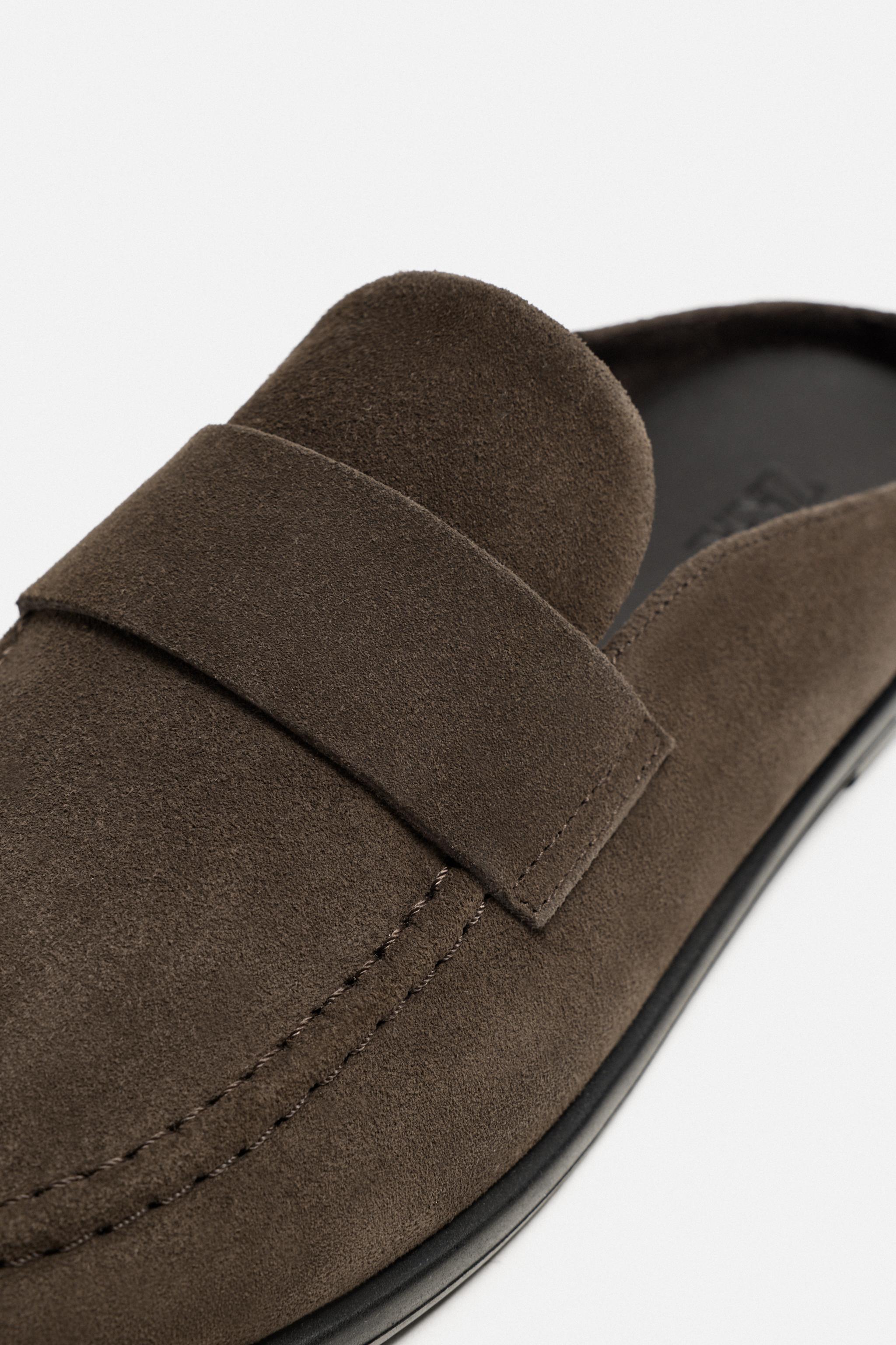 MOCASSINS OUVERTS À L'ARRIÈRE EN CUIR