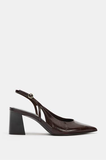 CHAUSSURES OUVERTES À L'ARRIÈRE - Marron de Zara - Image 0