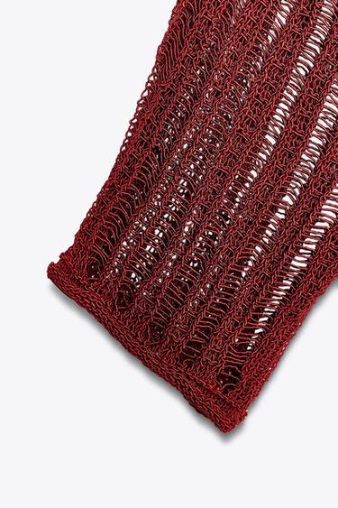 POINTELLE KNIT SWEATER - Russet by Zara - Image 6
