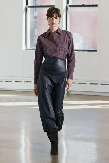 ZW COLLECTION CHECK SHIRT - Light burgundy by Zara - Image 0