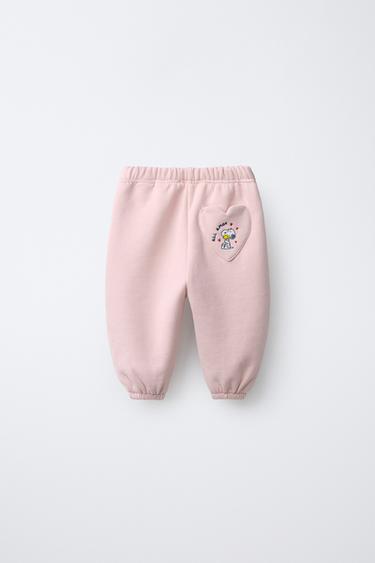 SNOOPY PEANUTS™ PLUSH JOGGERS - Pink by Zara - Image 1