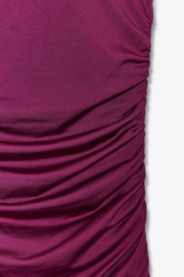 SUN HALTER POLYAMIDE DRESS - Purple by Zara - Image 7