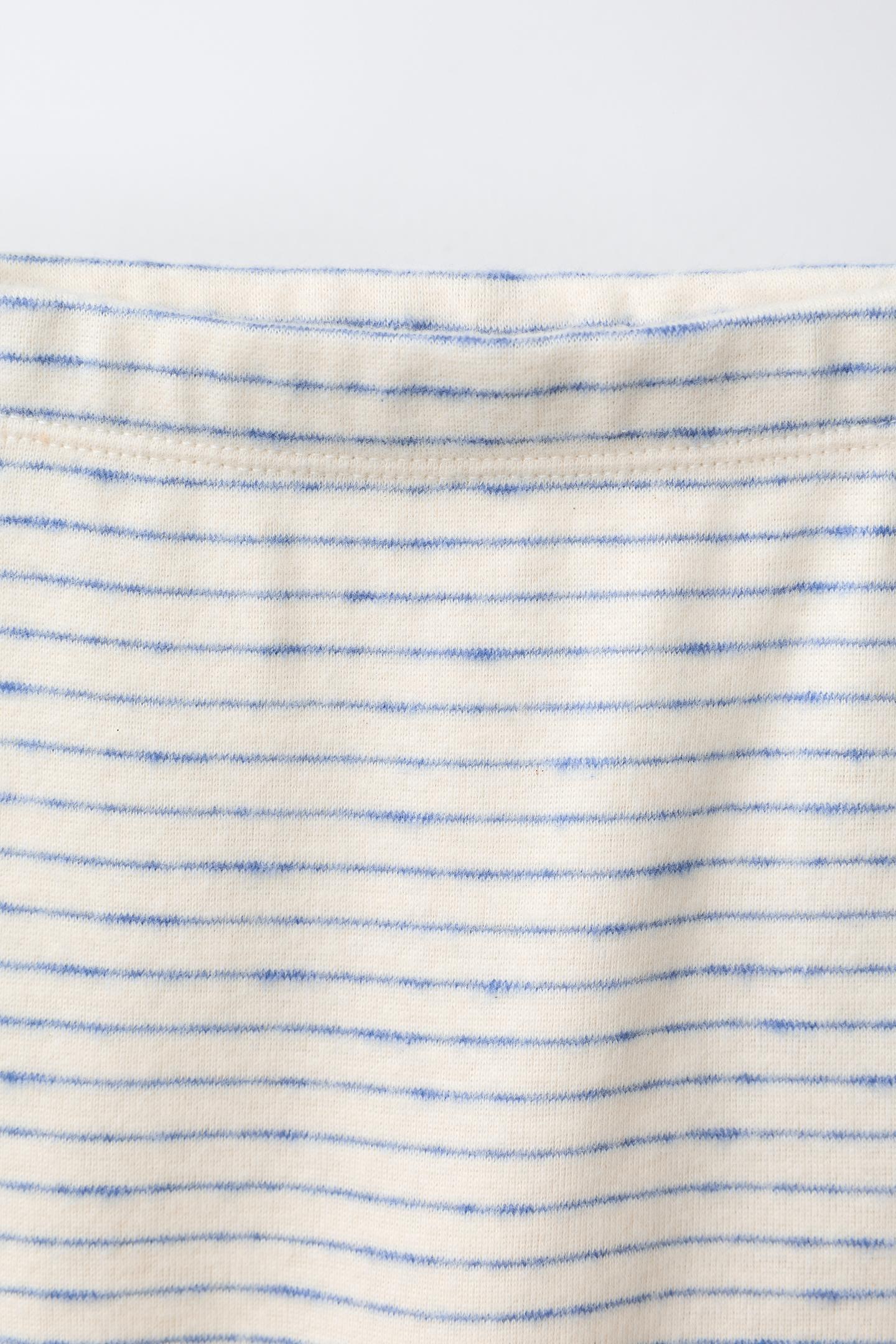 Детские леггинсы Zara Striped Print, цвет: Синий — фото 3