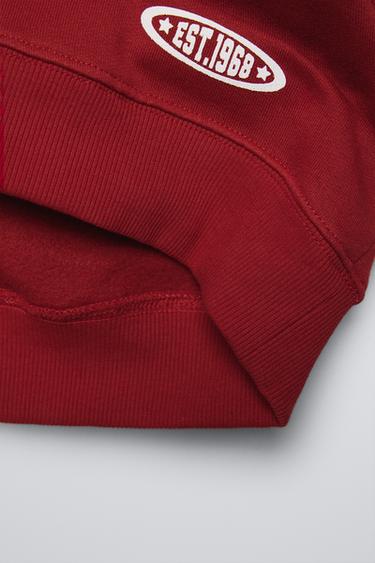 VARSITY SWEATSHIRT - Red by Zara - Image 3
