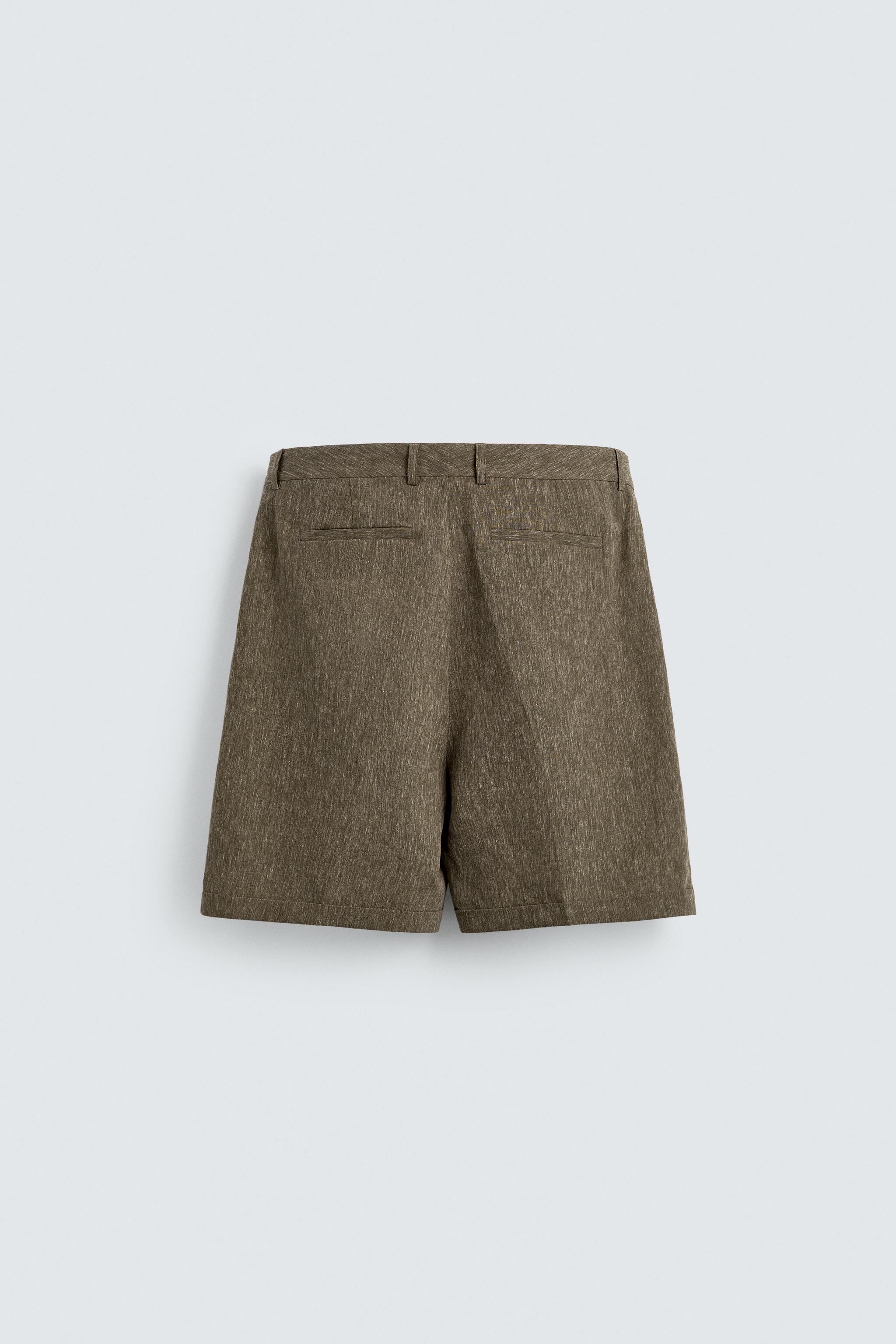 BERMUDA RELAXED FIT À PLIS