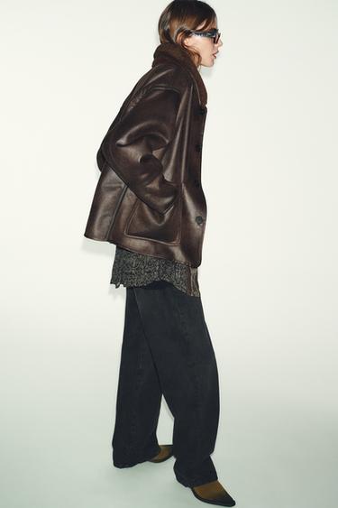 VESTE DOUBLE FACE RÉVERSIBLE - Marron de Zara - Image 5