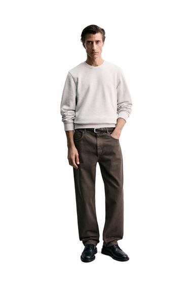STRAIGHT-FIT-HOSE MIT STRUKTURMUSTER - Braun von Zara