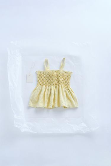 Zara TIMELESS - EMBROIDERED BLOUSE - Lime green