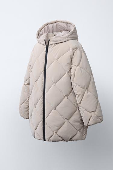MANTEAU LÉGER MATELASSÉ EFFET GOMME - Marron clair de Zara - Image 1