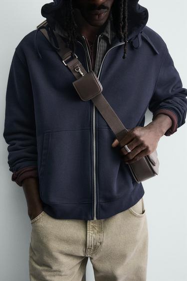 PLAIN CROSSBODY BAG WITH FLAP - Brown by Zara - Image 2