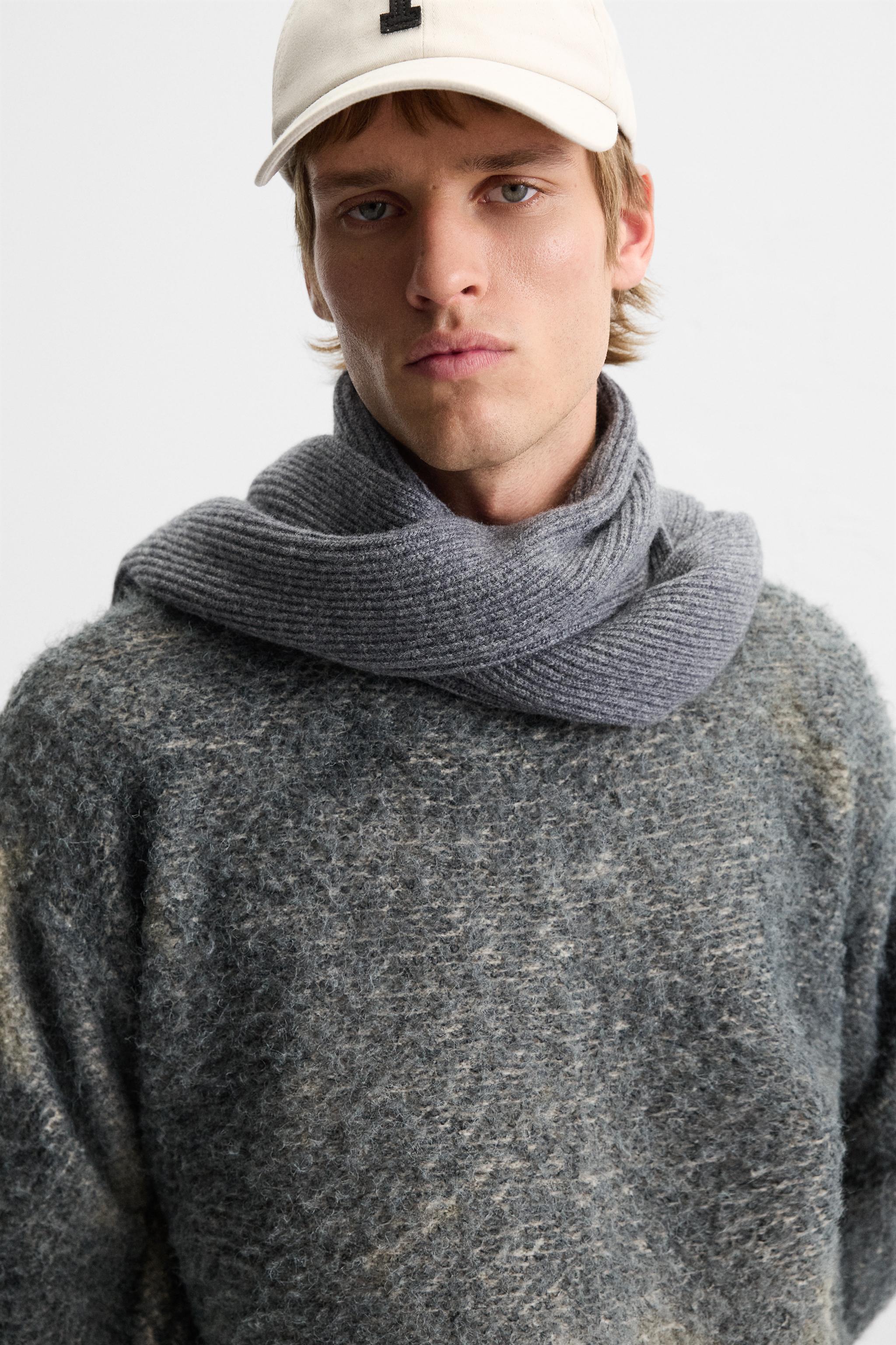 PRINTED BOUCLÉ SWEATER - taupe brown | ZARA United States