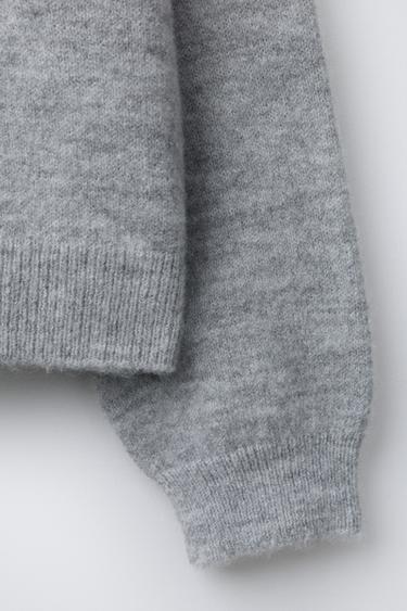 PULL EN MAILLE OURS - Gris de Zara - Image 3