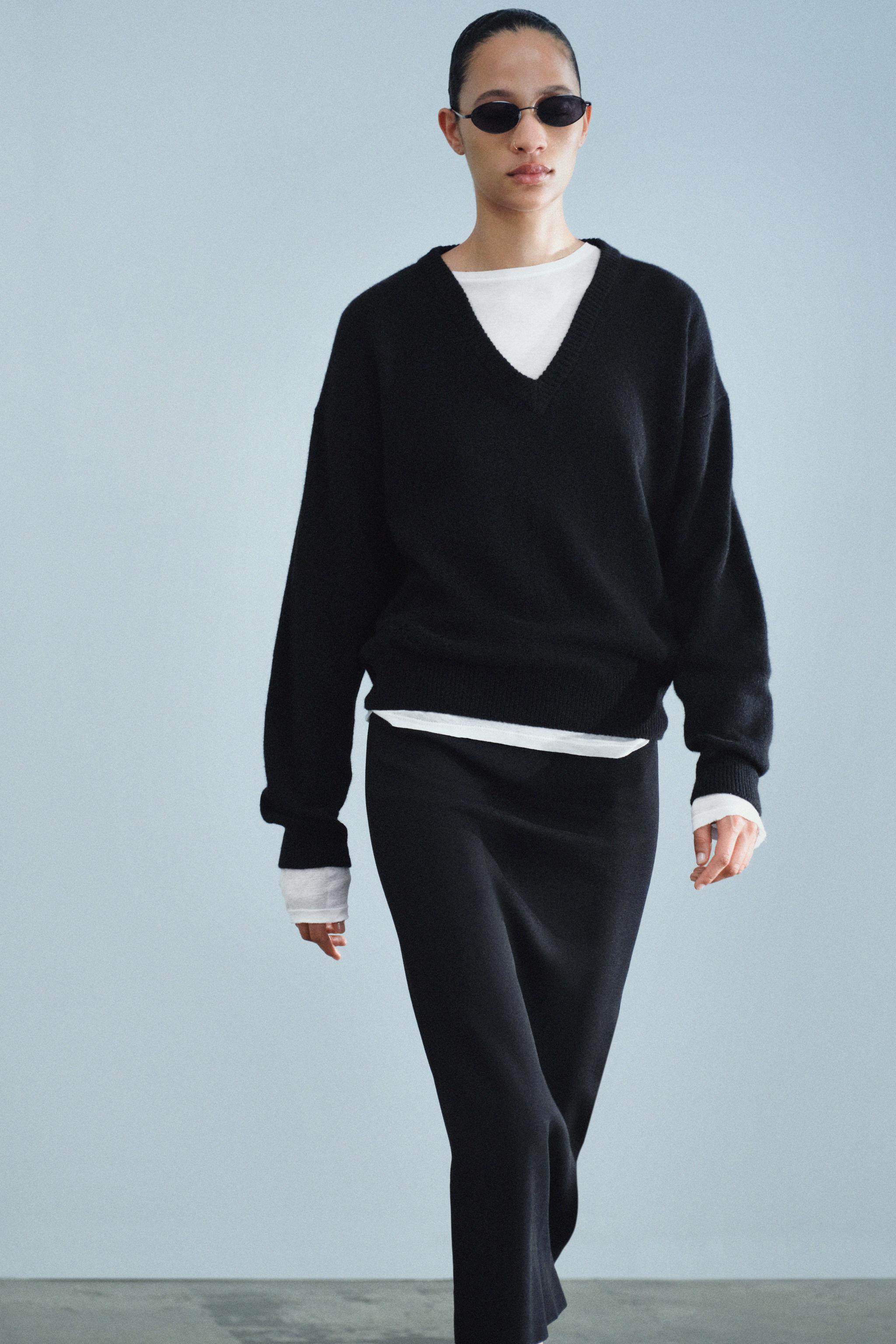 Zara ZW COLLECTION KEMERLİ KARGO MİDİ ETEK görsel 2