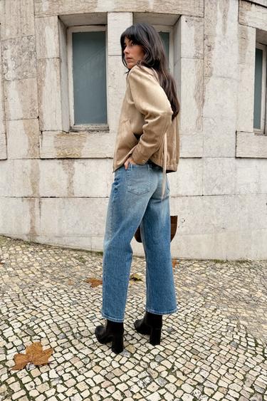 FAUX SUEDE JACKET - camel by Zara