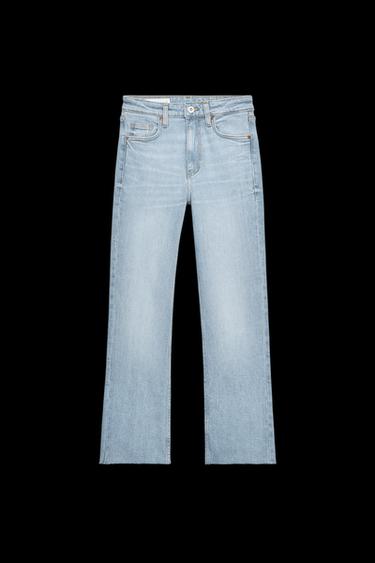 TRF CROPPED FLARE HIGH-WAIST JEANS - Light blue by Zara - Image 0
