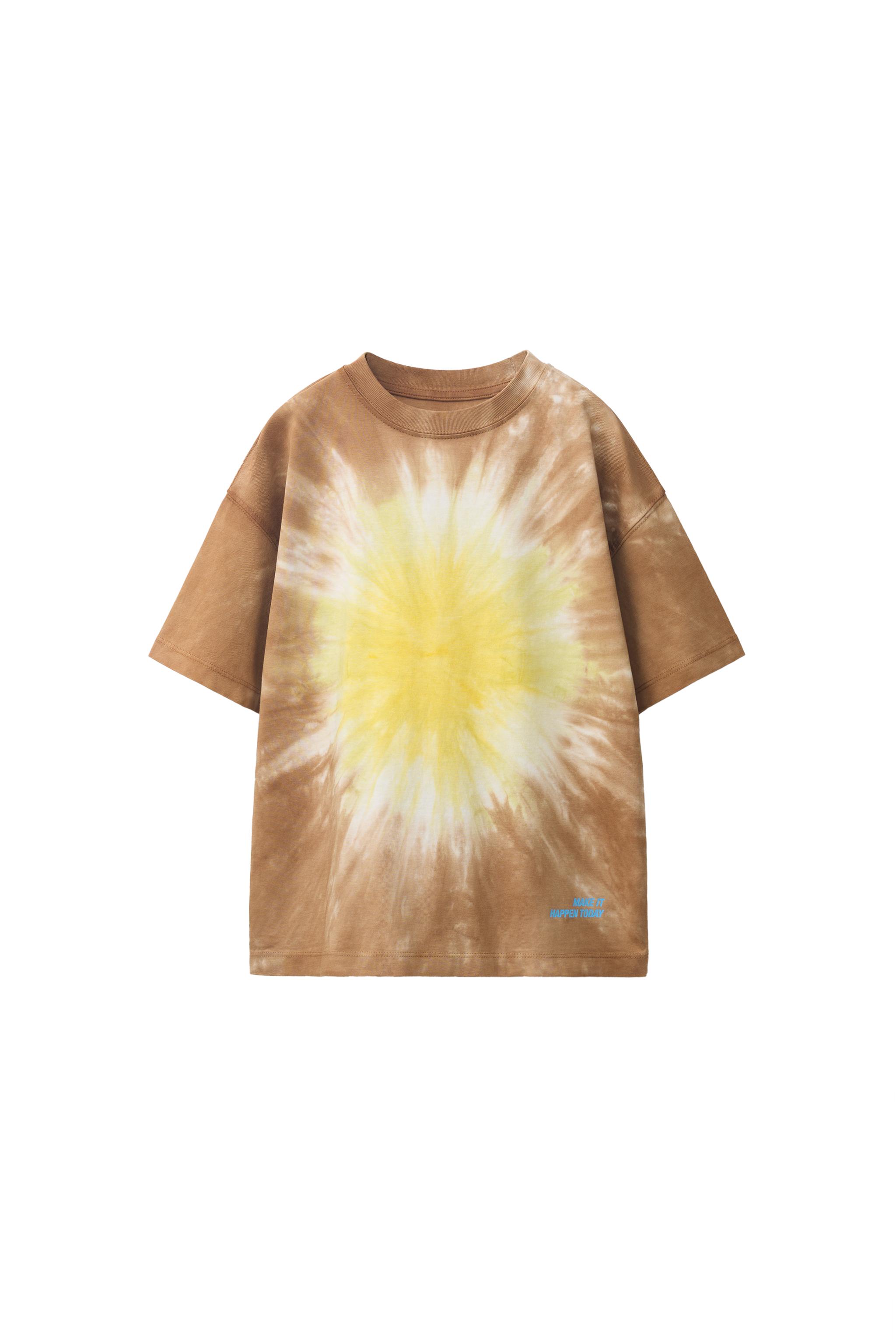 タイダイ柄Tシャツ - ブラウン | ZARA Japan / 日本