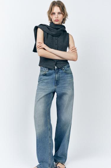 Zara BUTTONED SCARF VEST - Gray marl - Image 0