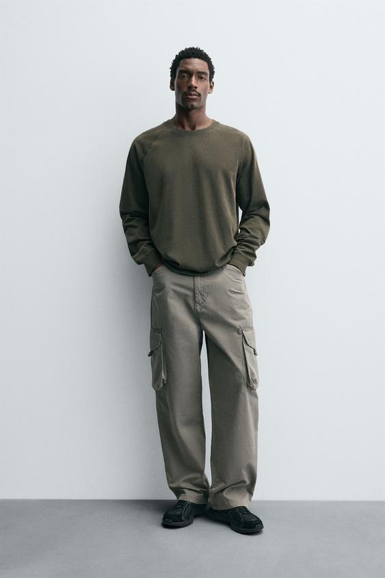 WASHED RAGLAN SLEEVE T-SHIRT