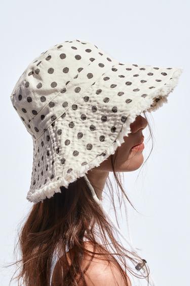 POLKA DOT BUCKET HAT - Ecru by Zara - Image 1