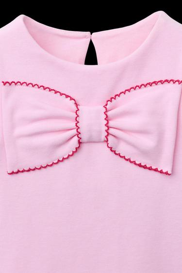 DRESS WITH BOW - Pink by Zara