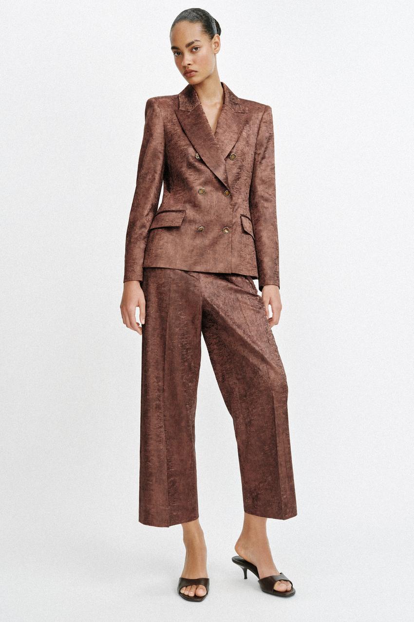シワ加工ショルダーパッドブレザー - カッパー | ZARA Japan / 日本