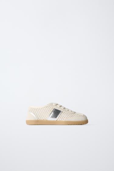 MESH SNEAKERS - White by Zara
