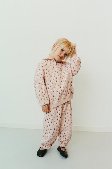 FLORAL POLO SWEATSHIRT - Mid-ecru by Zara