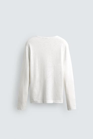 T-SHIRT COL BOUTONNÉ - Blanc de Zara - Image 8