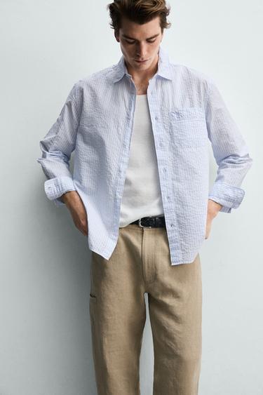 REGULAR FIT STRIPED SHIRT - striped by Zara - Image 4