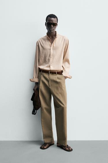 RELAXED FIT STRIPED SHIRT - Pastel pink by Zara - Image 0