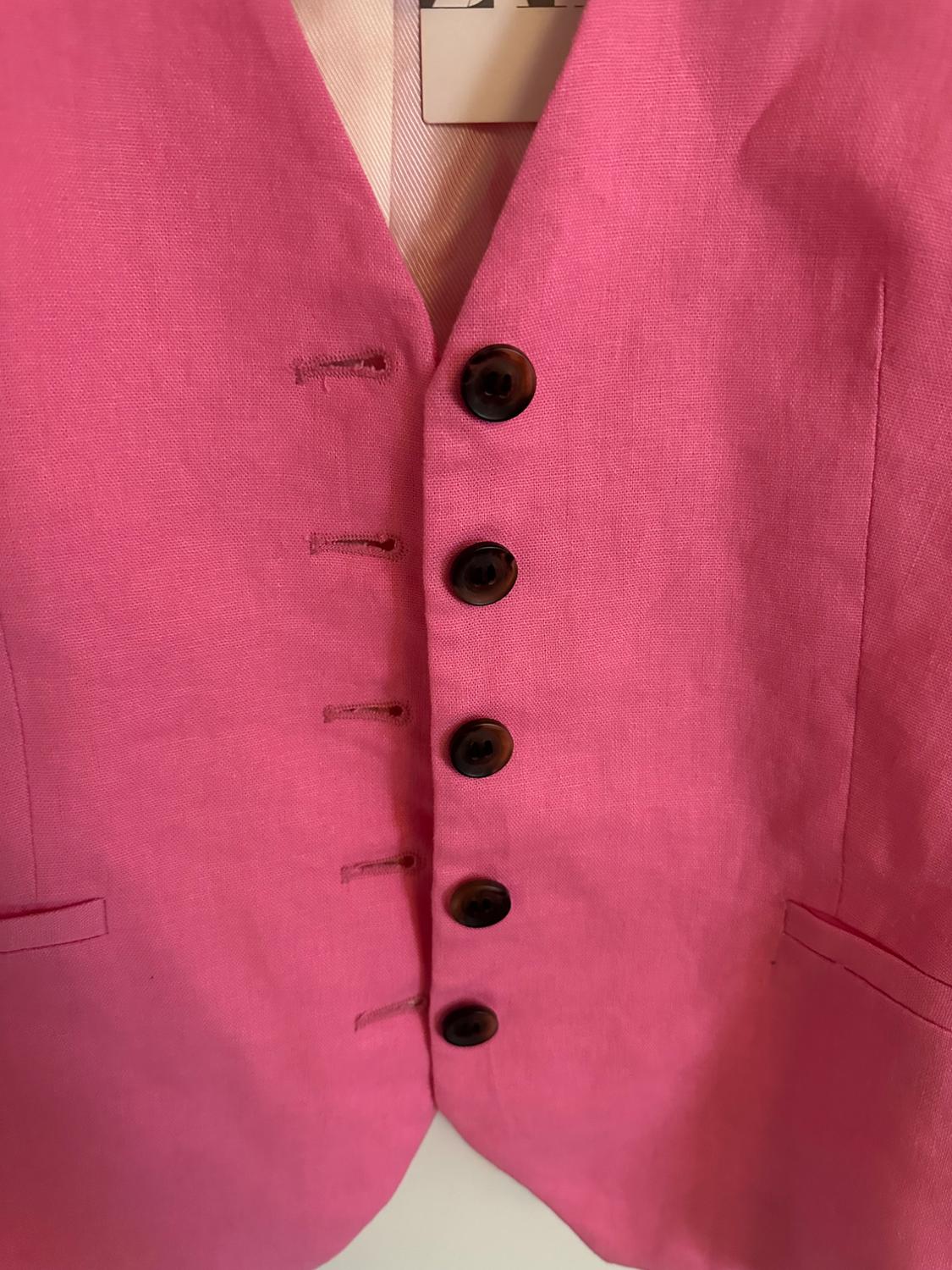 TAILORED LINEN BLEND WAISTCOAT - Image 2