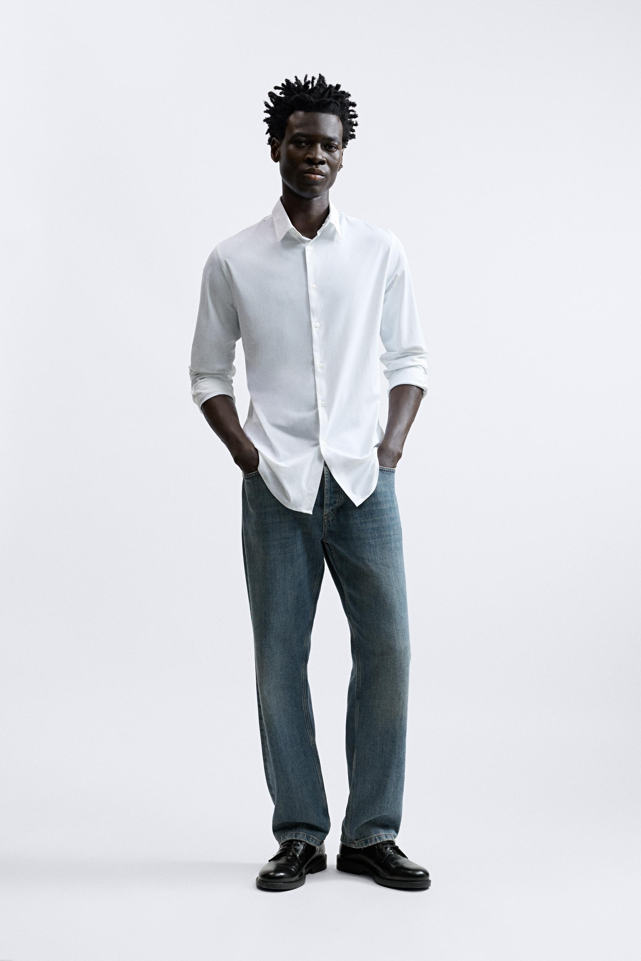 TEXTURED STRETCH PANTS - Oyster-white