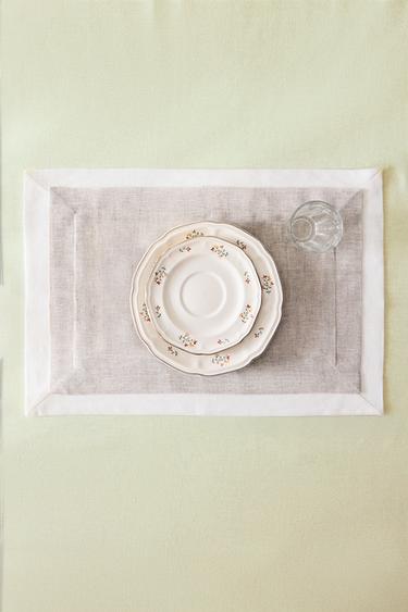 DOUBLE-LAYER PLACEMAT - Light beige by Zara