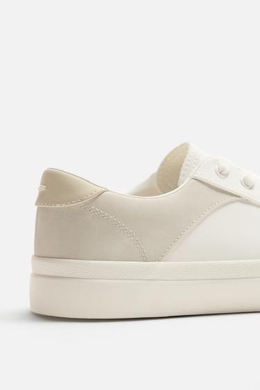 TRAINERS WITH HEEL DETAIL - White by Zara - Image 4