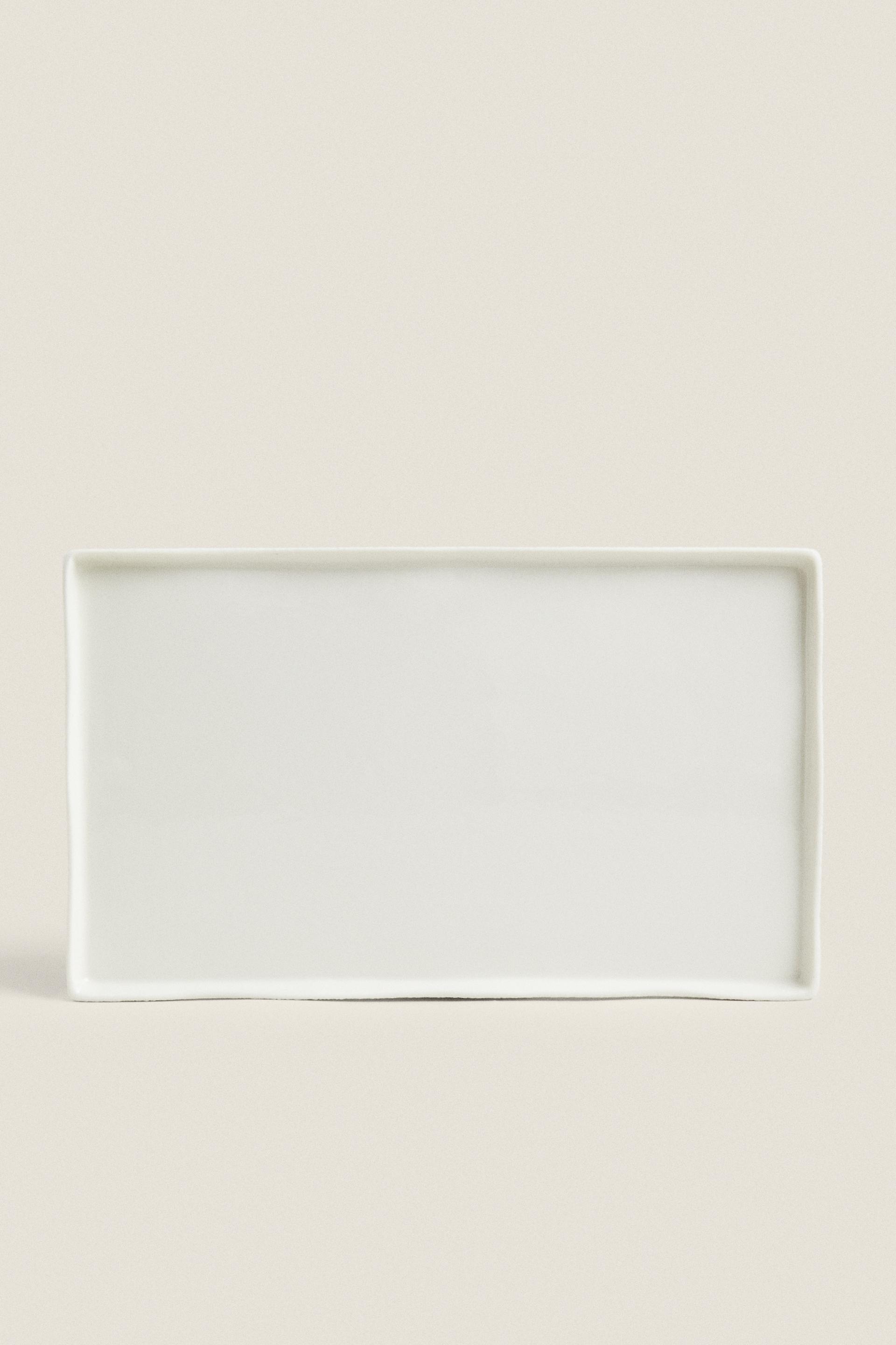 TEXTURED CERAMIC BATHROOM TRAY White ZARA United States